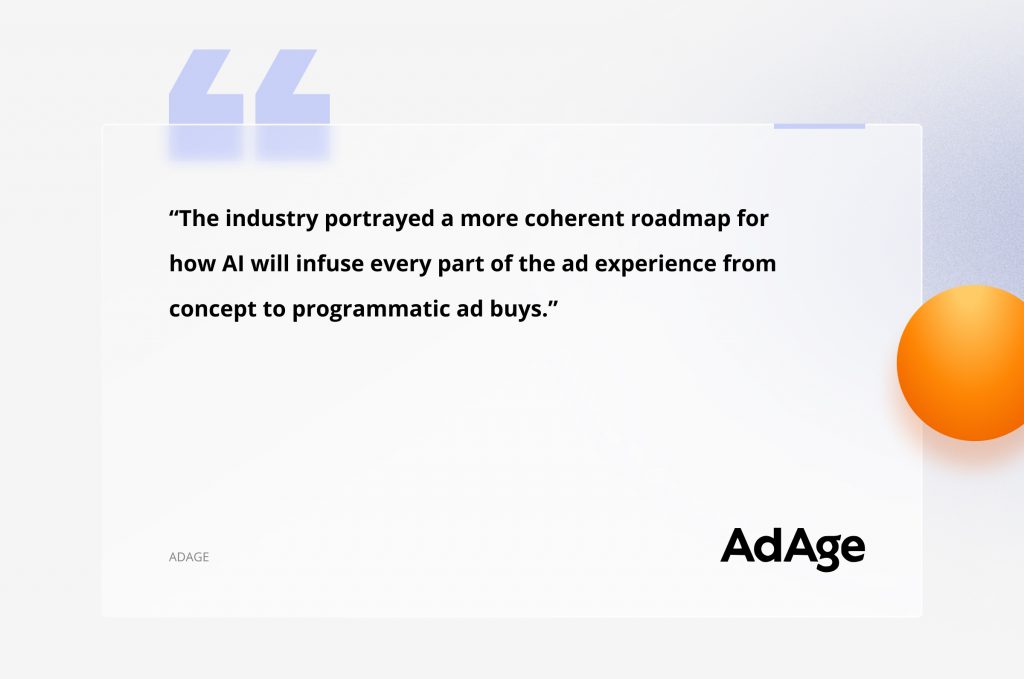 A highlight on an article by AdAge covering AI discussions at Cannes