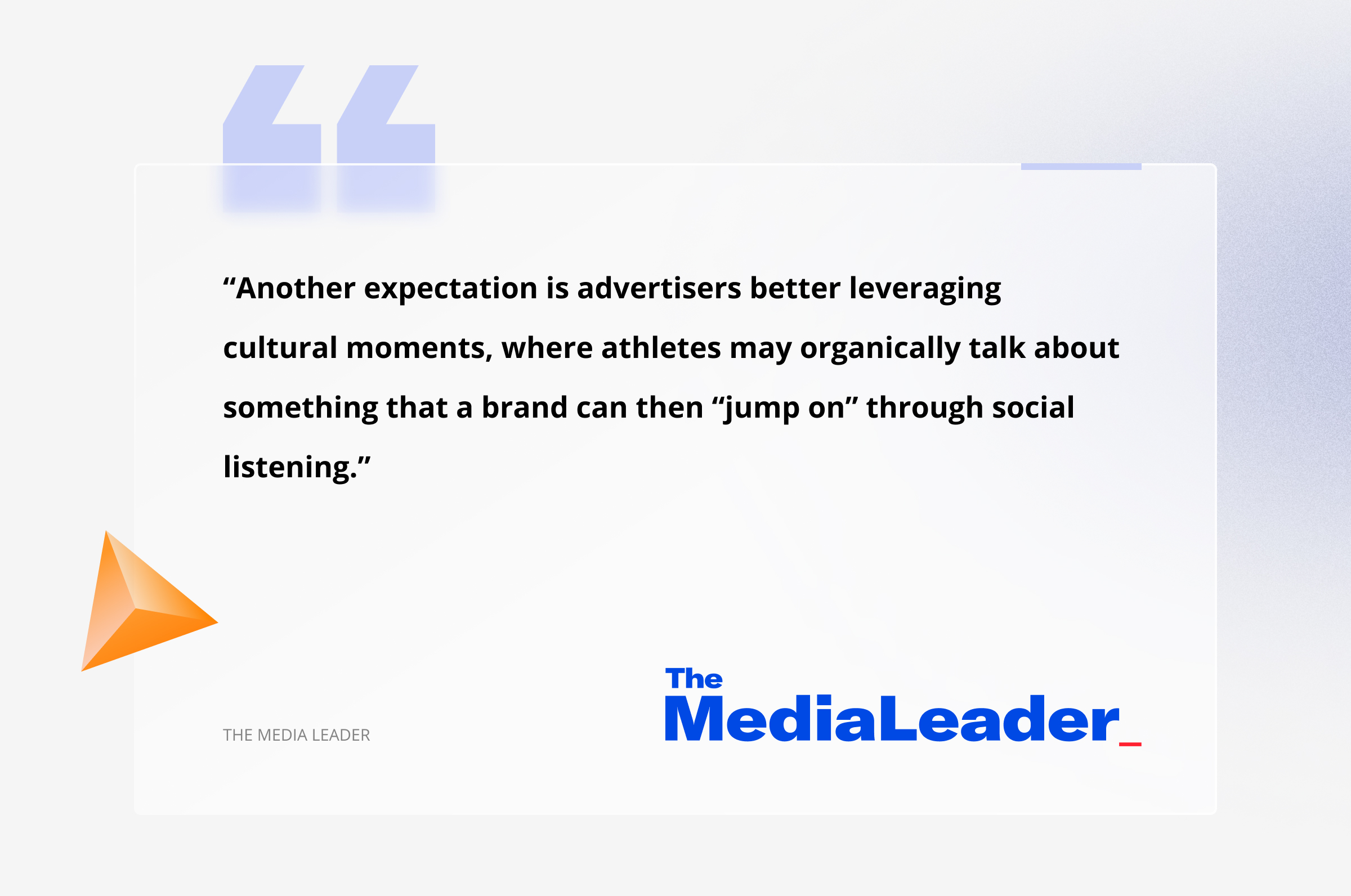 The Media Leader discusses how advertisers can leverage cultural moments and athlete conversations through social listening Reporting from Cannes, TheMediaLeader highlights the importance of spreading diversity and inclusion among athletes and brands