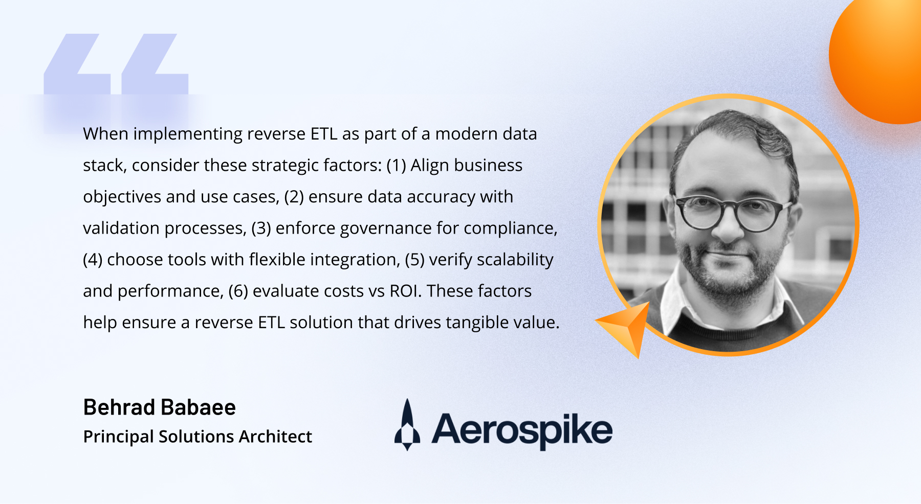 Insights from Behrad Babaee, Principal Solutions Architect at Aerospike