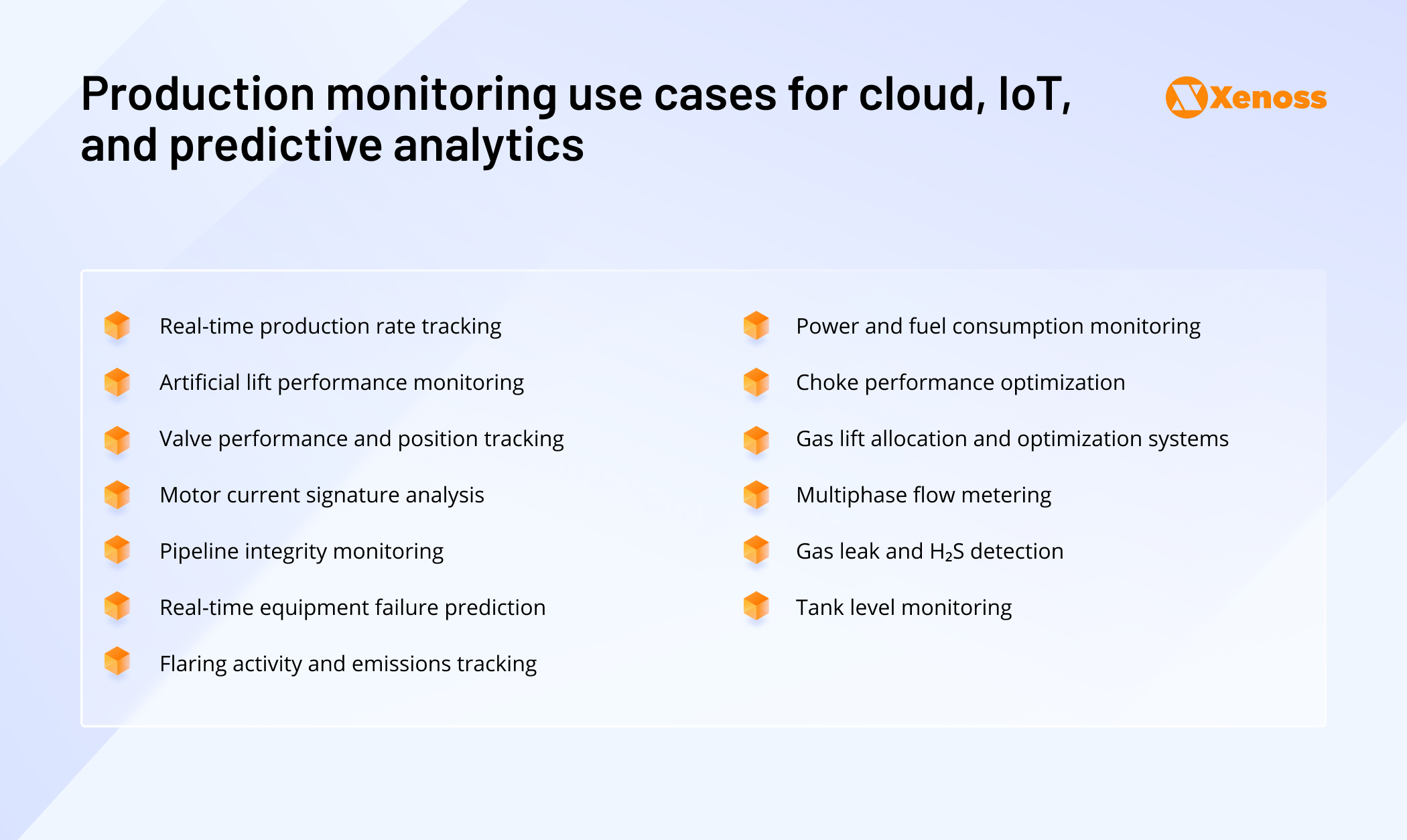 Production monitoring use cases for cloud, IoT, and predictive analytics
