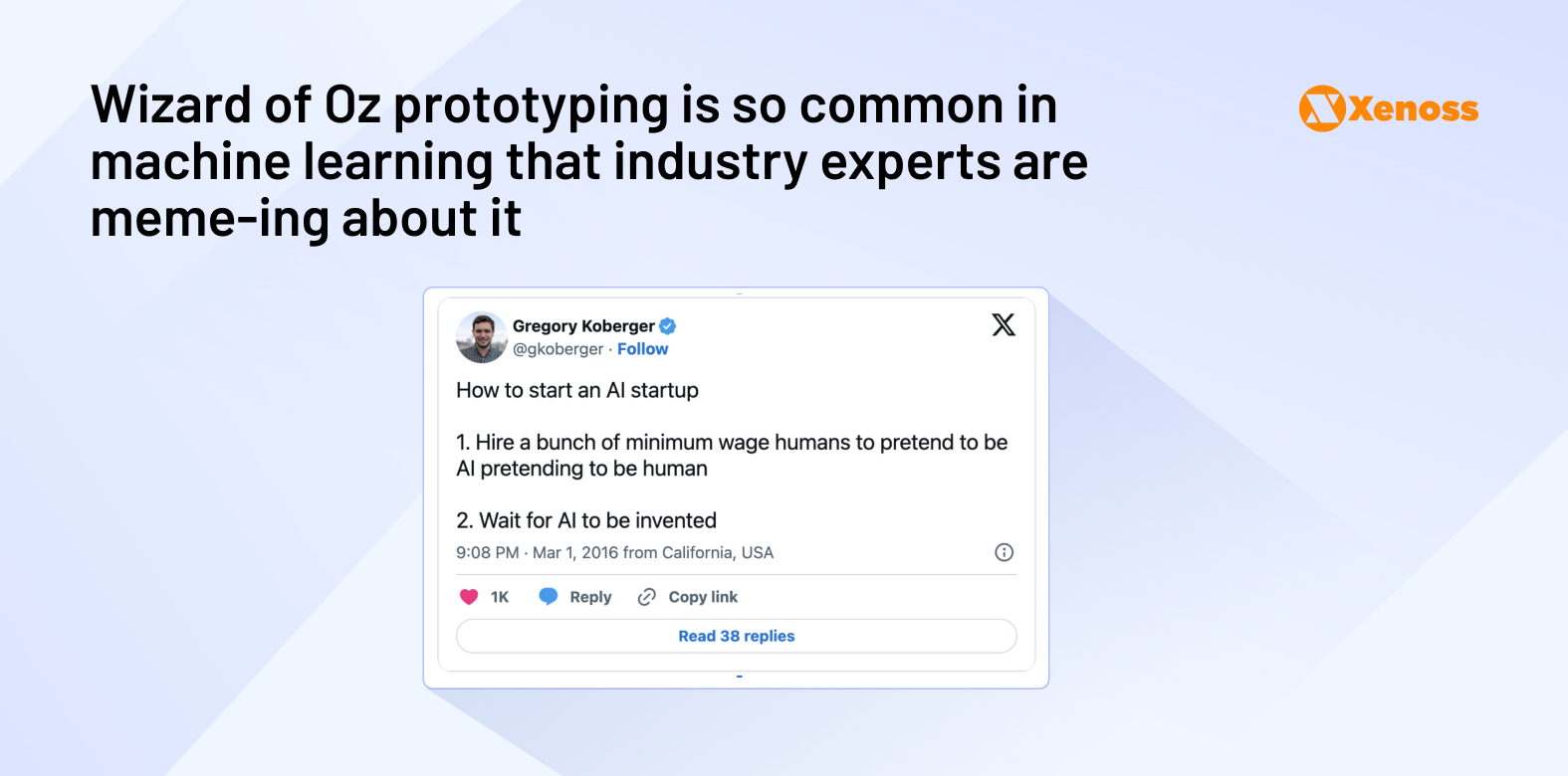 Wizard of Oz prototyping is so common in machine learning that industry experts are meme-ing about it